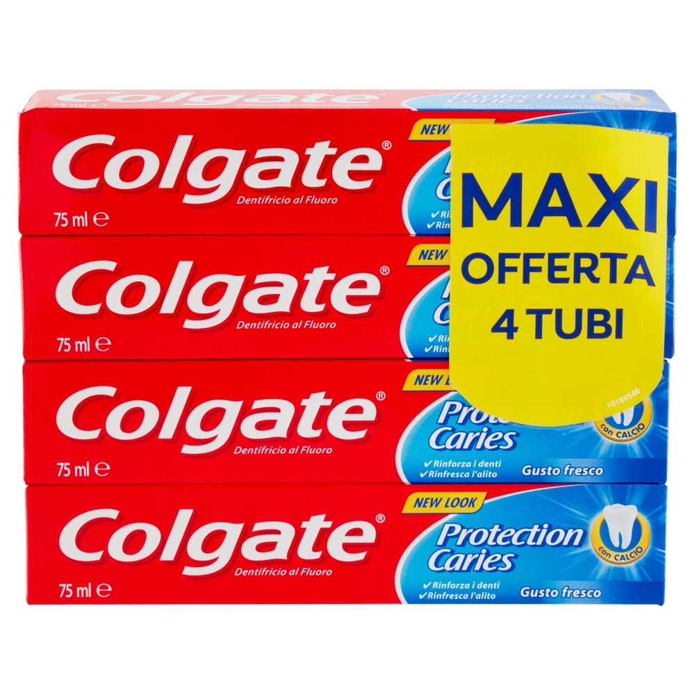 Colgate dentifricio Protezione Carie con calcio 4x75 ml